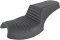 SADDLEMEN Step Up Seat - Front Tuck-n'-Roll/Rear Smooth - Black - Challenger I20-06-171
