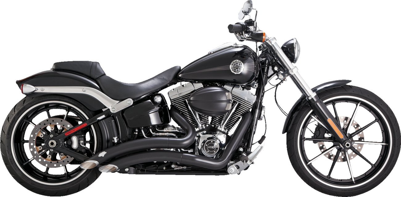 VANCE & HINES Big Radius Exhaust System - Black Breakout FXSB 2013-2017  46365