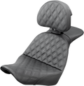 SADDLEMEN Explorer Seat - Lattice Stitched - Backrest Softail  2018-2019  818-29-030LS