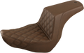 SADDLEMEN Step-Up Seat - Front Lattice Stitch - Brown 818-29-172BR