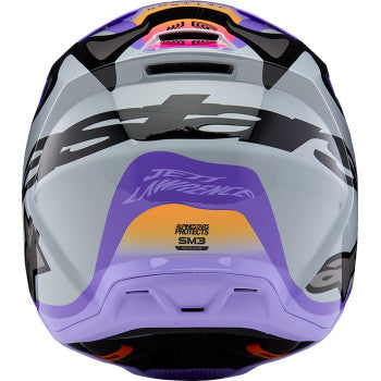 ALPINESTARS Youth SM3 Helmet - Jettson - Glosss Black/Gray/Purple - Medium 8303226-9277-YM