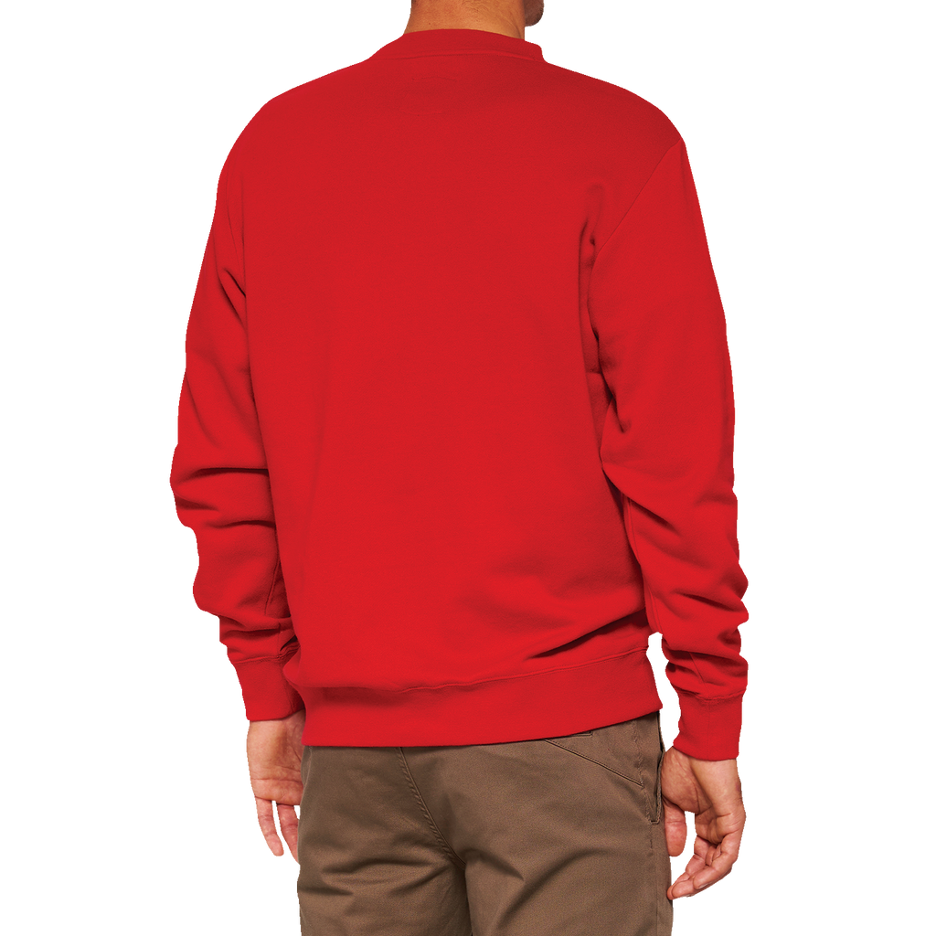 100% Icon Long-Sleeve Fleece Sweatshirt - Red - 2XL 20026-00014