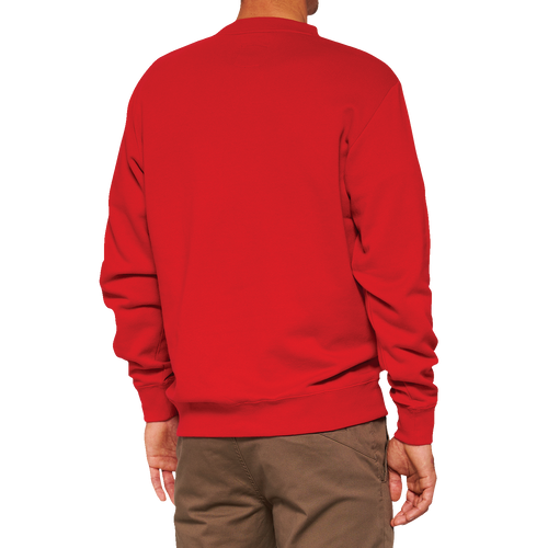 100% Icon Long-Sleeve Fleece Sweatshirt - Red - 2XL 20026-00014