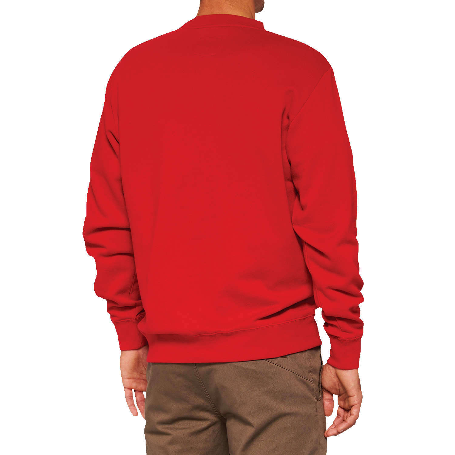 100% Icon Long-Sleeve Fleece Sweatshirt - Red - Small 20026-00010