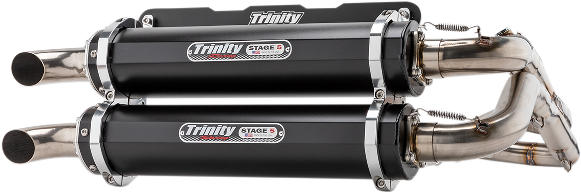 TRINITY RACING Dual Exhaust - Black TR-4166D-BK