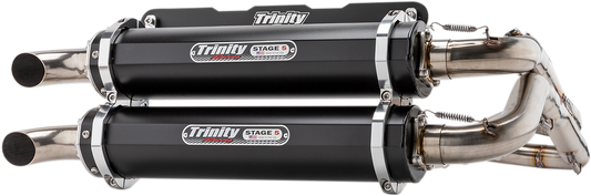 TRINITY RACING Dual Exhaust - Black TR-4166D-BK