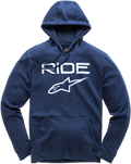 ALPINESTARS Ride 2.0 Hoodie - Navy/White - Large 1119510007020L
