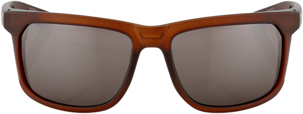 100% Hakan Sunglasses - Rootbeer - Silver Mirror 61036-139-75