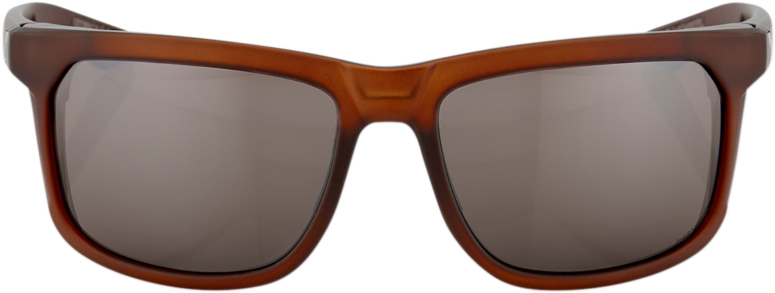 100% Hakan Sunglasses - Rootbeer - Silver Mirror 61036-139-75