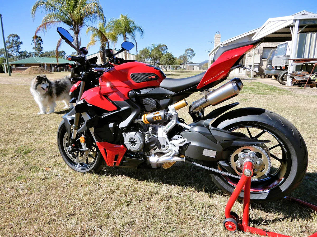 Vandemon Ducati Panigale/ Streetfighter V2 955 Full Titanium High Mount Exhaust System 2019-24 DUCV2TIEXHSMESA VA-125