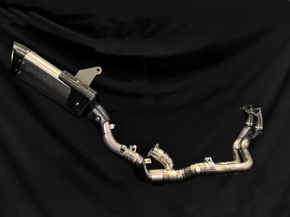 Vandemon Ducati Multistrada V4 Titanium Slip-on & Optional Link Pipe & Front Headers DUCV4MTSTIEXHSYSA VA-118