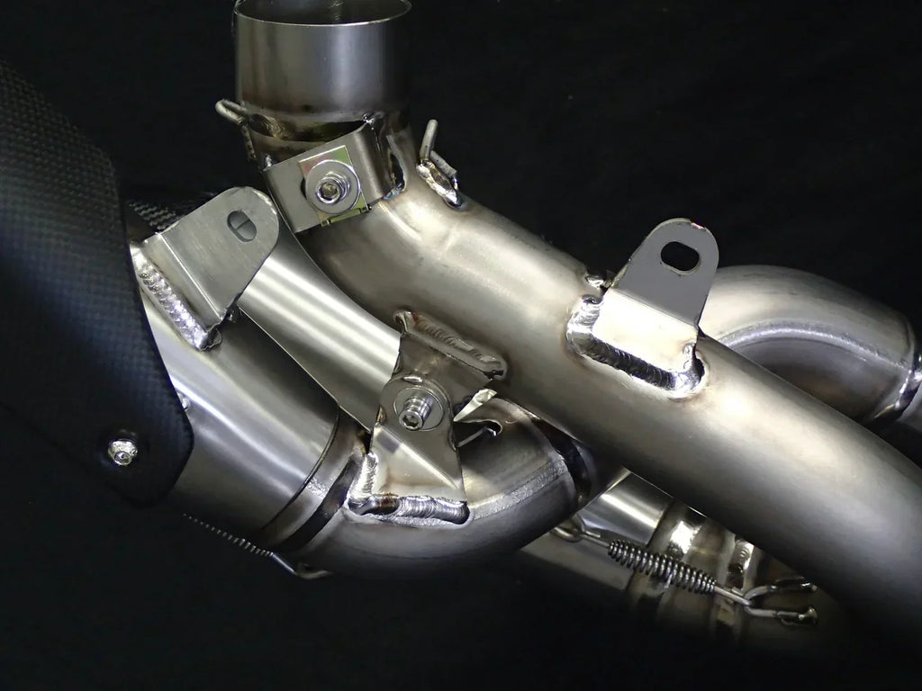 IN STOCK Vandemon  Ducati Panigale & Streetfighter V4S/V4R Vandemon All Titanium Slip-On 2018-24 DUCV4SFTIMUFLMB VA-3