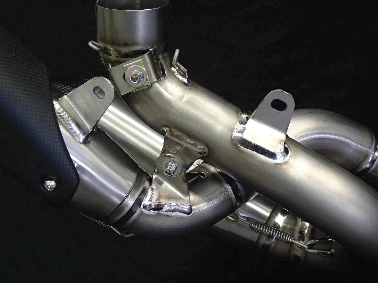 IN STOCK Vandemon  Ducati Panigale & Streetfighter V4S/V4R Vandemon All Titanium Slip-On 2018-24 DUCV4SFTIMUFLMB VA-3