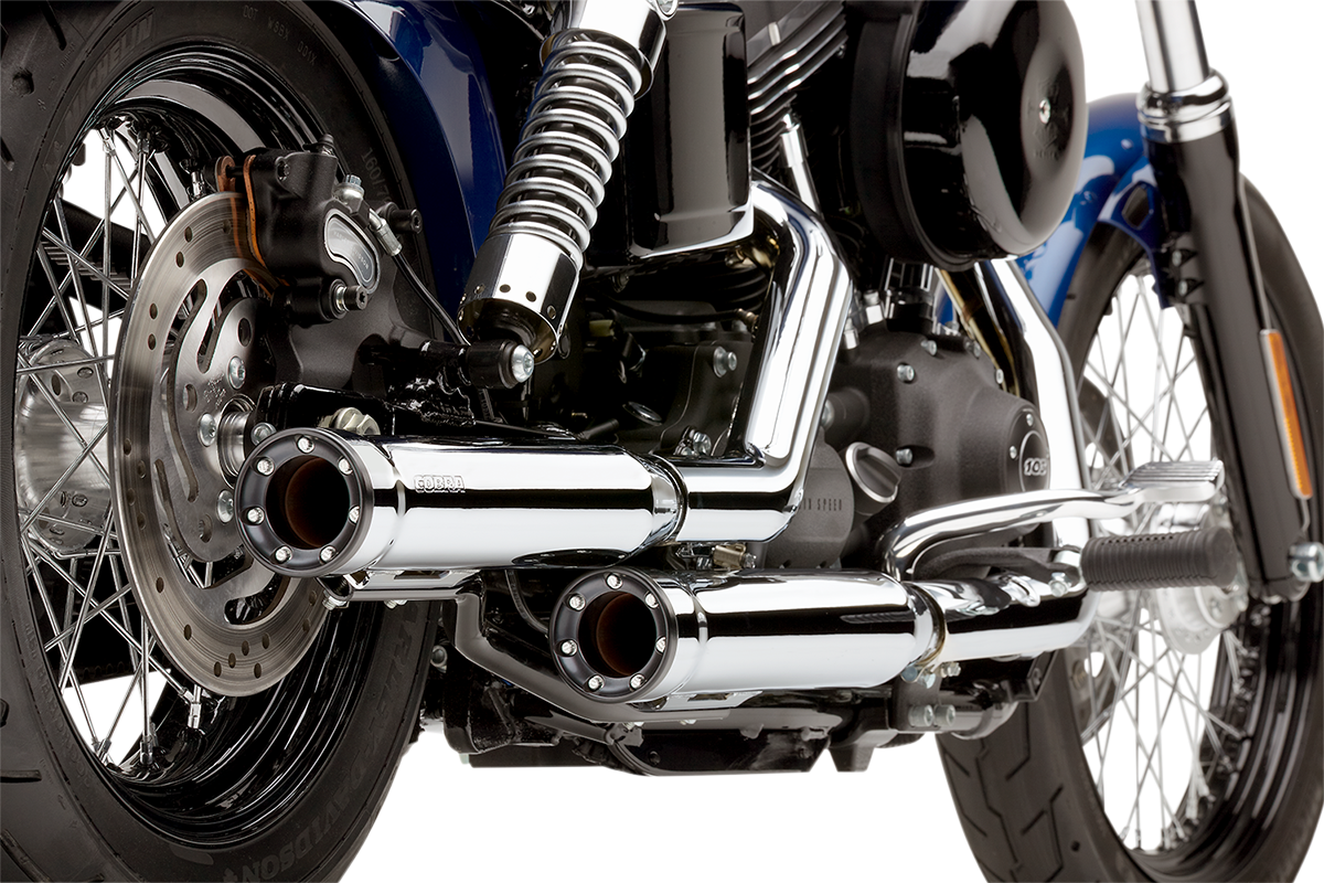 COBRA 3" RPT Mufflers for '95-'17 FXD - Chrome 6055