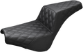 SADDLEMEN Step-Up Seat - Full Lattice Stitch - Black 818-30-175