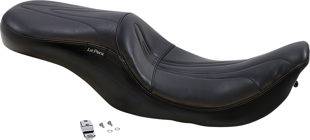 LE PERA Sorrento 2-Up Seat - Stitched - Black - FLHR '02-'07 LH-907RK