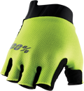 100% Exceeda Short Finger Gloves - Fluorescent Yellow - Small 10024-00005
