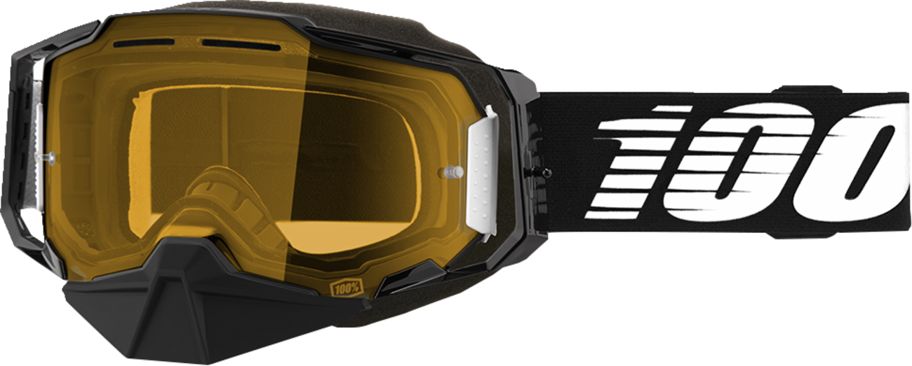 100% Armega Snow Goggles - Black - Yellow 50007-00001