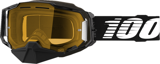 100% Armega Snow Goggles - Black - Yellow 50007-00001