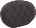DRAG SPECIALTIES Sissy Bar Pad - Double Diamond - Red - Oval 0822-0448
