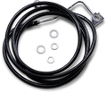 DRAG SPECIALTIES Brake Line - Front - Black - +12" with ABS 614220-12BLK