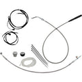 FAT BAGGERS INC. EZ Install Kit - 13"/14" Handlebars - Upper Clutch - Braided Stainless Steel/Chrome 149014-C