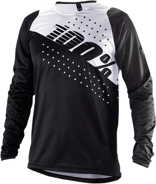 100% R-Core Long-Sleeve Jersey - Black/White - 2XL 40005-00014