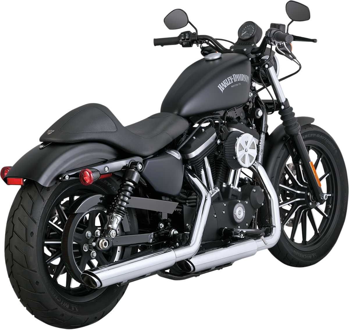 VANCE & HINES Twin Slash Mufflers - Chrome 16861