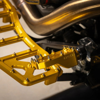 THRASHIN SUPPLY CO. Aggressor Brake Pedal - Gold - Touring TSC-2221-5