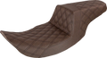 SADDLEMEN Step-Up Seat - Full Lattice Stitch - Brown 897-06-175BR