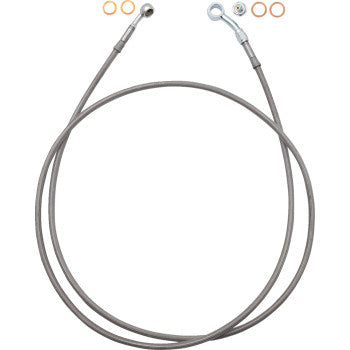 FAT BAGGERS INC. EZ Install Brake Line - 66" - Stainless Steel Braid  110066