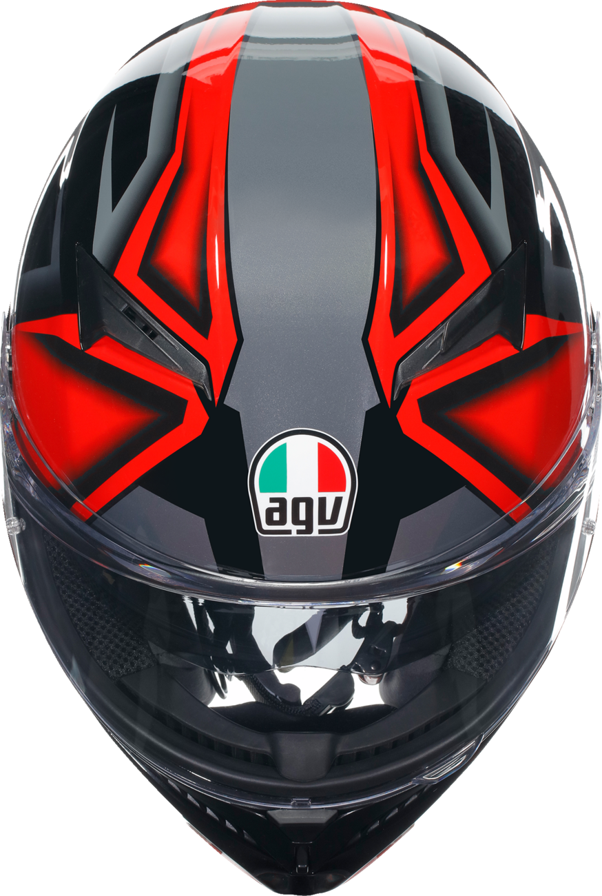 AGV K3 Helmet - Compound - Black/Red - 2XL 21183810040092X