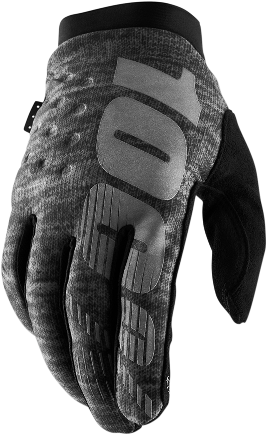 100% Brisker Gloves - Heather Gray - Medium 10003-00021