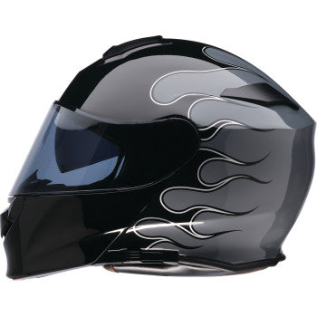 Z1R Solaris 2.0 Modular Helmet - Flame - Black/Gray - Medium 0100-2654