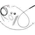 FAT BAGGERS INC. EZ Install Kit - 16" Handlebars - Upper Clutch - Braided Stainless Steel/Chrome 119016-C