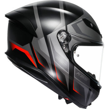 AGV K6 S Helmet - Karve - Matte Black/Gray/Red - Sma 2118395002-024-S