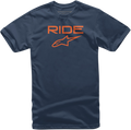 ALPINESTARS Ride 2.0 T-Shirt - Navy/Orange - 2XL 10387200070322X