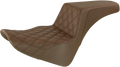 SADDLEMEN Step-Up Seat - Front Lattice Stitch - Brown 818-33-172BR