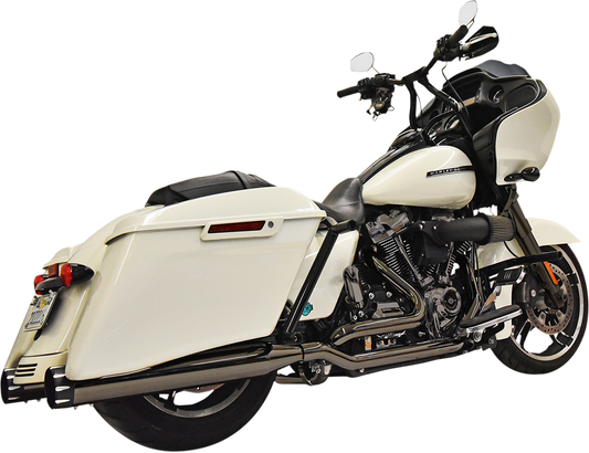 BASSANI XHAUST True-Dual "Mercury" Dark Chrome System for 2017-2022 Bagger  FL 1F13MT 1800-2479