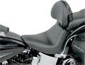 SADDLEMEN Heels Down Solo Seat - With Backrest - Plain - Black - FXST 806-12-0041