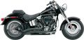 COBRA Speedster Swept Short Exhaust - Black - '12-'17 Softail 6225B