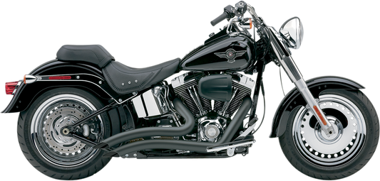 COBRA Speedster Swept Short Exhaust - Black - '12-'17 Softail 6225B