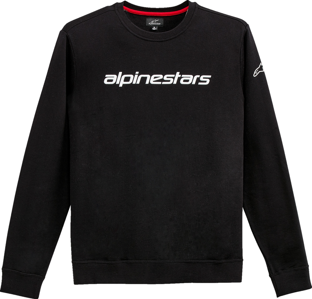 ALPINESTARS Linear Crew Fleece - Black/White - Large 1212513241020L