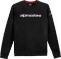 ALPINESTARS Linear Crew Fleece - Black/White - Large 1212513241020L