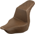 SADDLEMEN Step-Up Seat - Rear Lattice Stitch - Brown 818-29-173BR