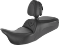 SADDLEMEN RoadSofa Seat - With Backrest - Black w/Black Stitching - Trikes 808-07B-187TBR