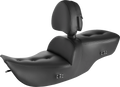 SADDLEMEN Roadsofa Pillow Top Seat - With Backrest - Heater - Black 897-07-181BRHC