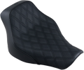 SADDLEMEN Renegade Solo Seat - Lattice Stitched - Black - FLST 818-33-002LS