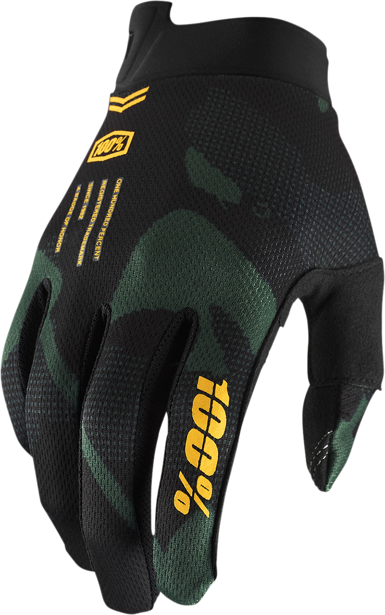 100% iTrack Gloves - Sentinel Black - Medium 10008-00021