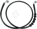 DRAG SPECIALTIES Brake Line - Front - Black - +2" 680219-2BLK